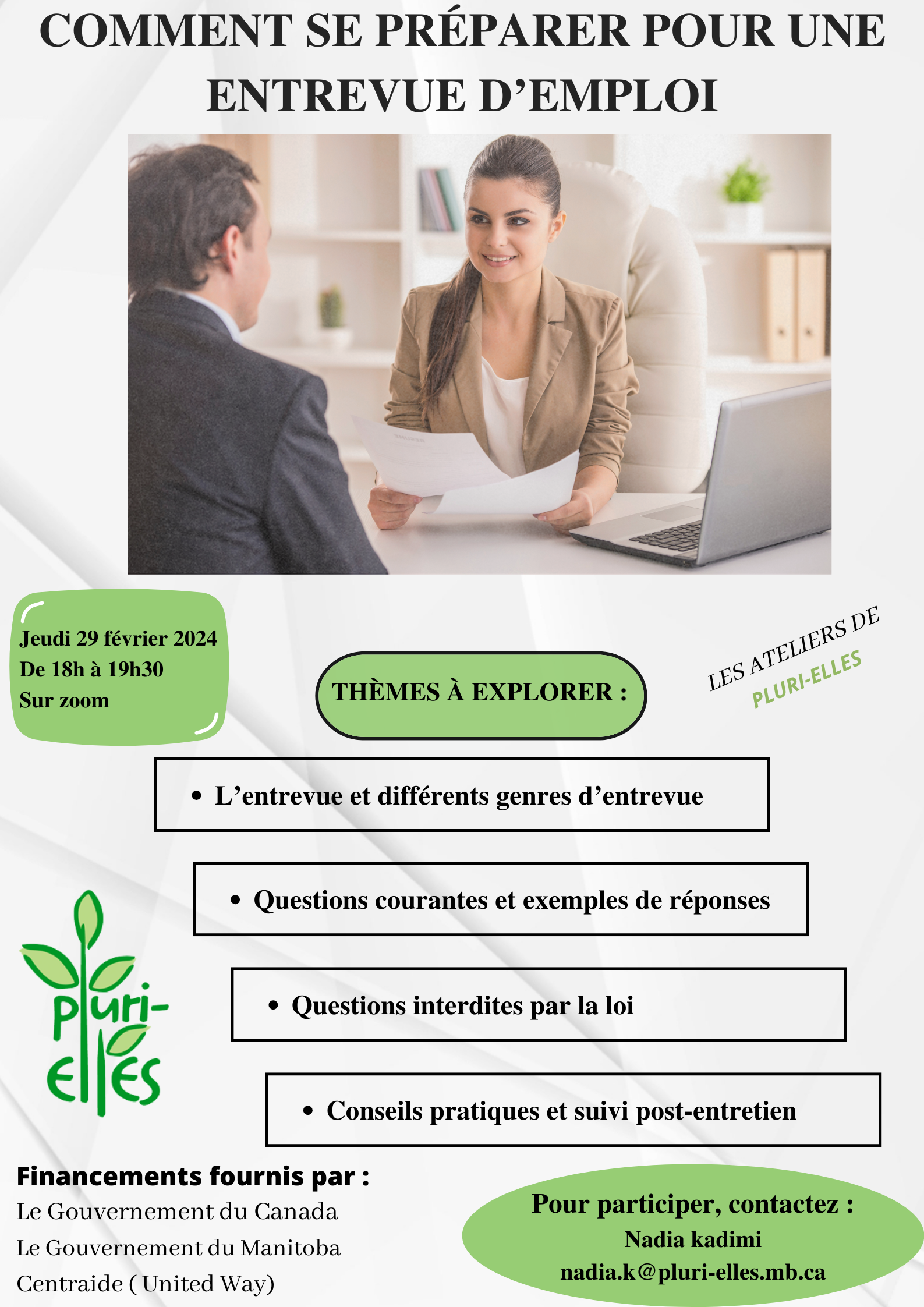 Se préparer à une entrevue d'emploi