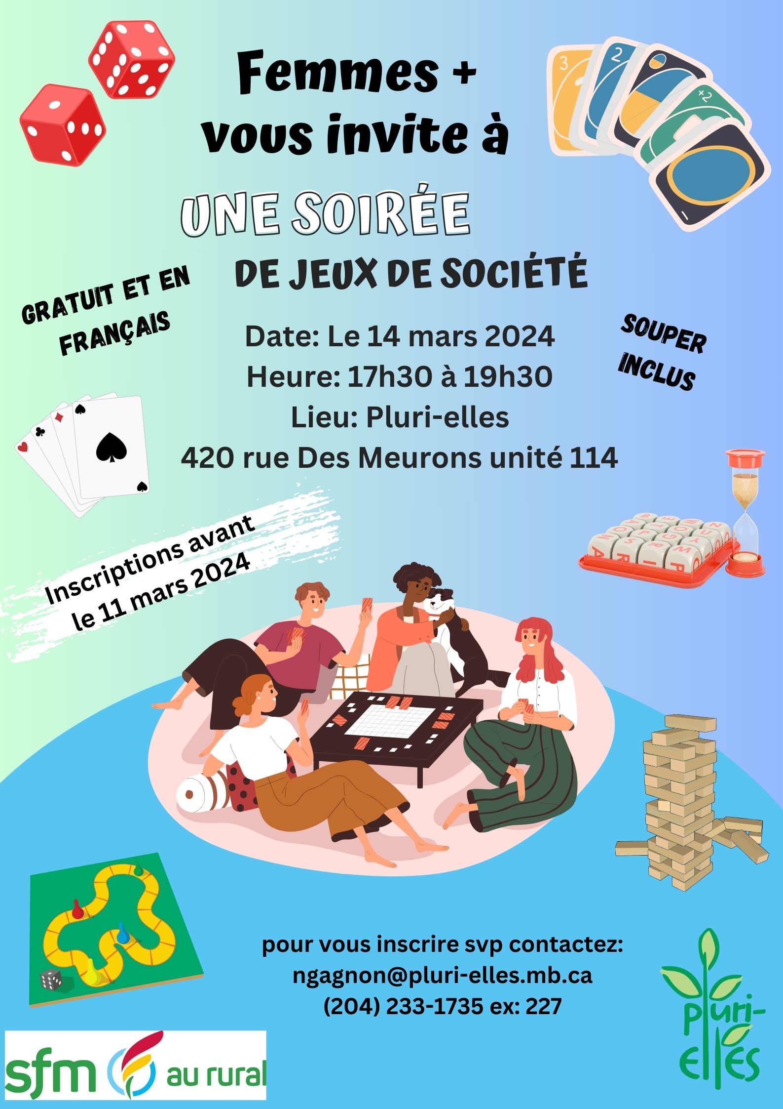 Femmes + Soirée jeux de société