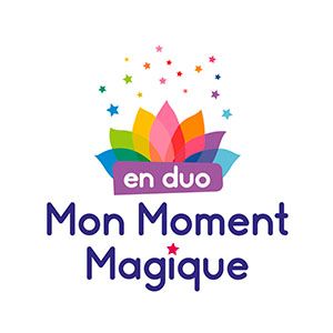 Logo de Mon Moment Magique en duo, partenaire de Pluri-elles pour les ateliers bien-être au Manitoba.