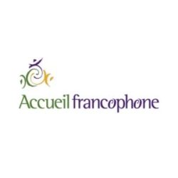 Logo de l'Accueil francophone, partenaire de Pluri-elles pour l'établissement des nouveaux arrivants au Manitoba.