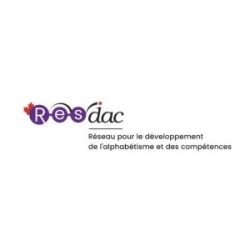 Logo du RESDAC, partenaire de Pluri-elles pour l'alphabétisme et le développement des compétences au Manitoba.